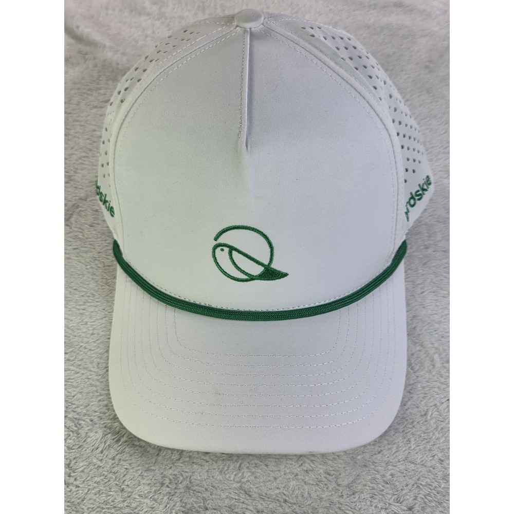 Birdskies Rope Hat Snapback White Green Golf Cap Perforated Performance...